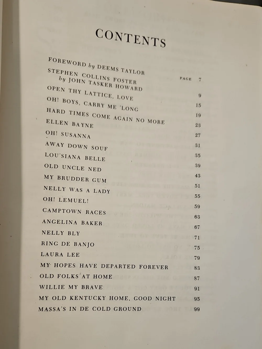 A Treasury of Stephen Foster Song Book ~ First Printing